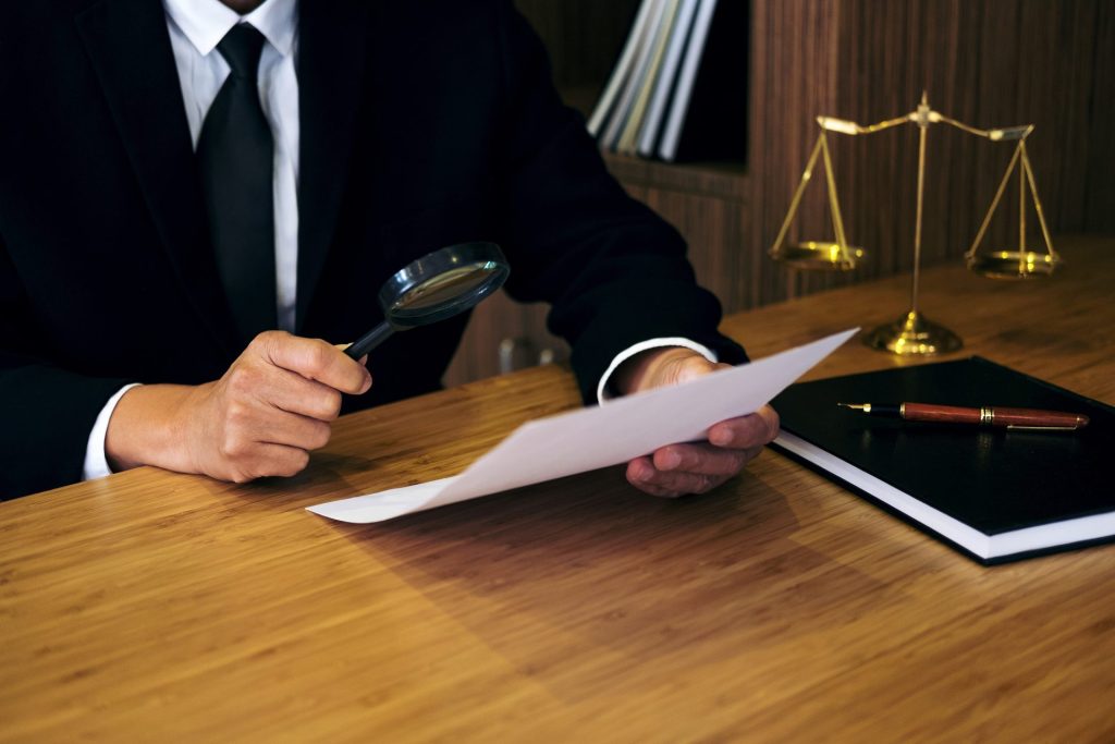 Attorney reviewing legal letter bigstock 215135458